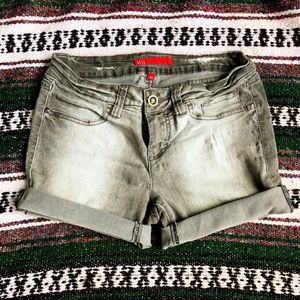 Elle Cut-Off Roll-Up Distressed Shorts